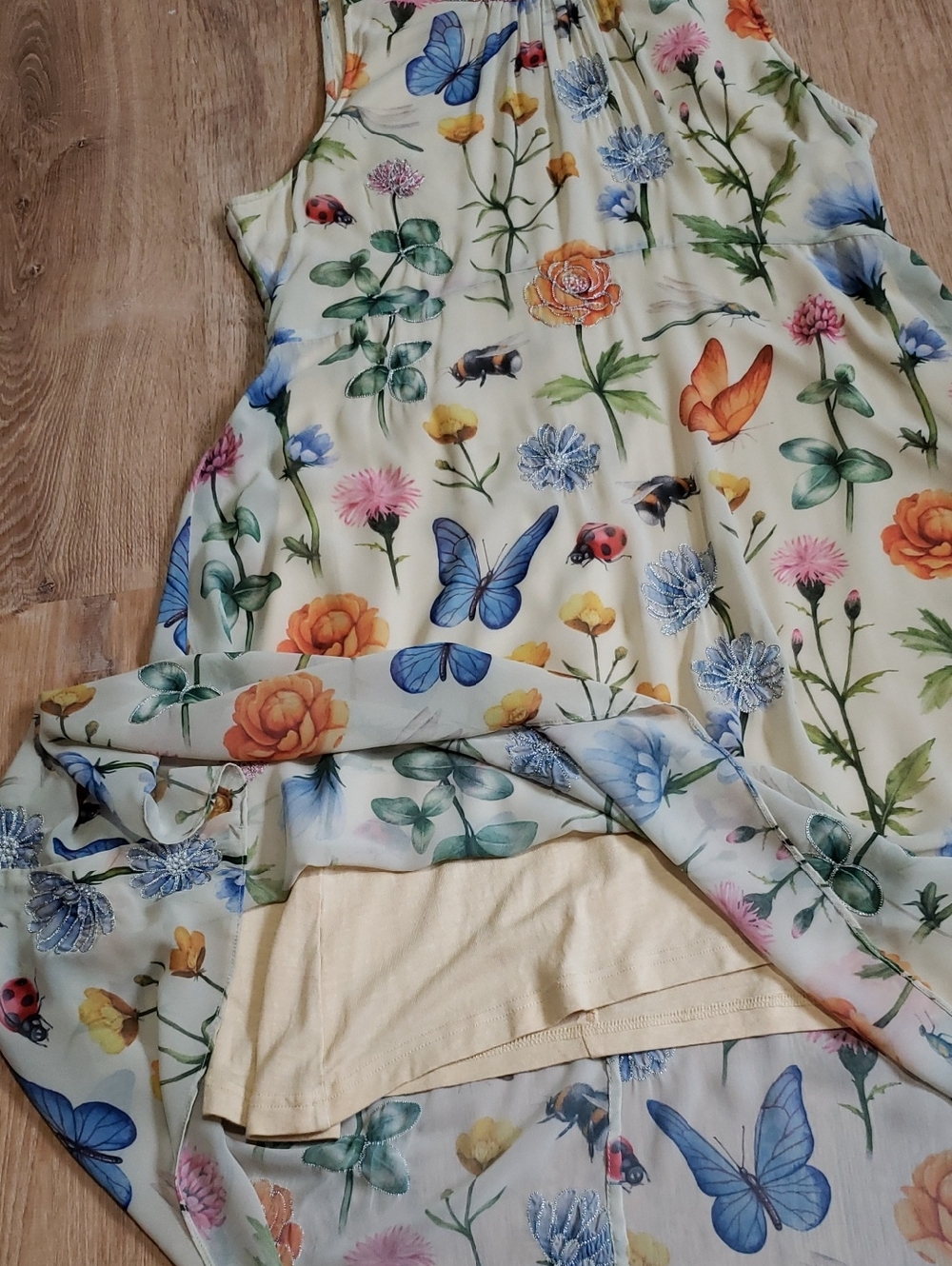 RARE Anthropologie Garden Midi Dress by Pankaj & Nidhi, Size 12P - Picture 16 of 16